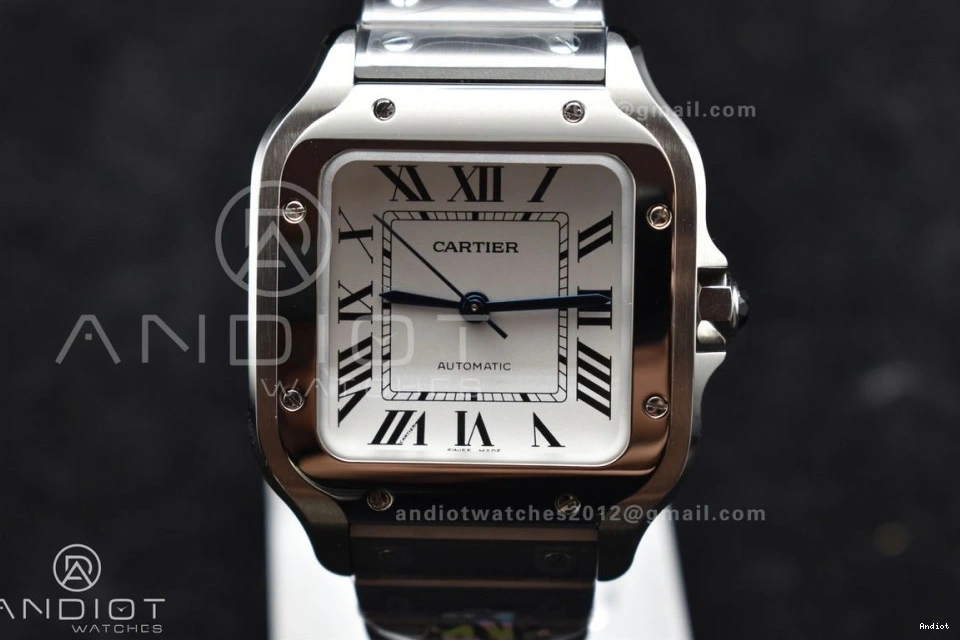 35mm SS Edition MIYOTA Best Cartier V2 Santos Bracelet SmartLinks BVF 9015 SS de White on 1:1 Dial 0109